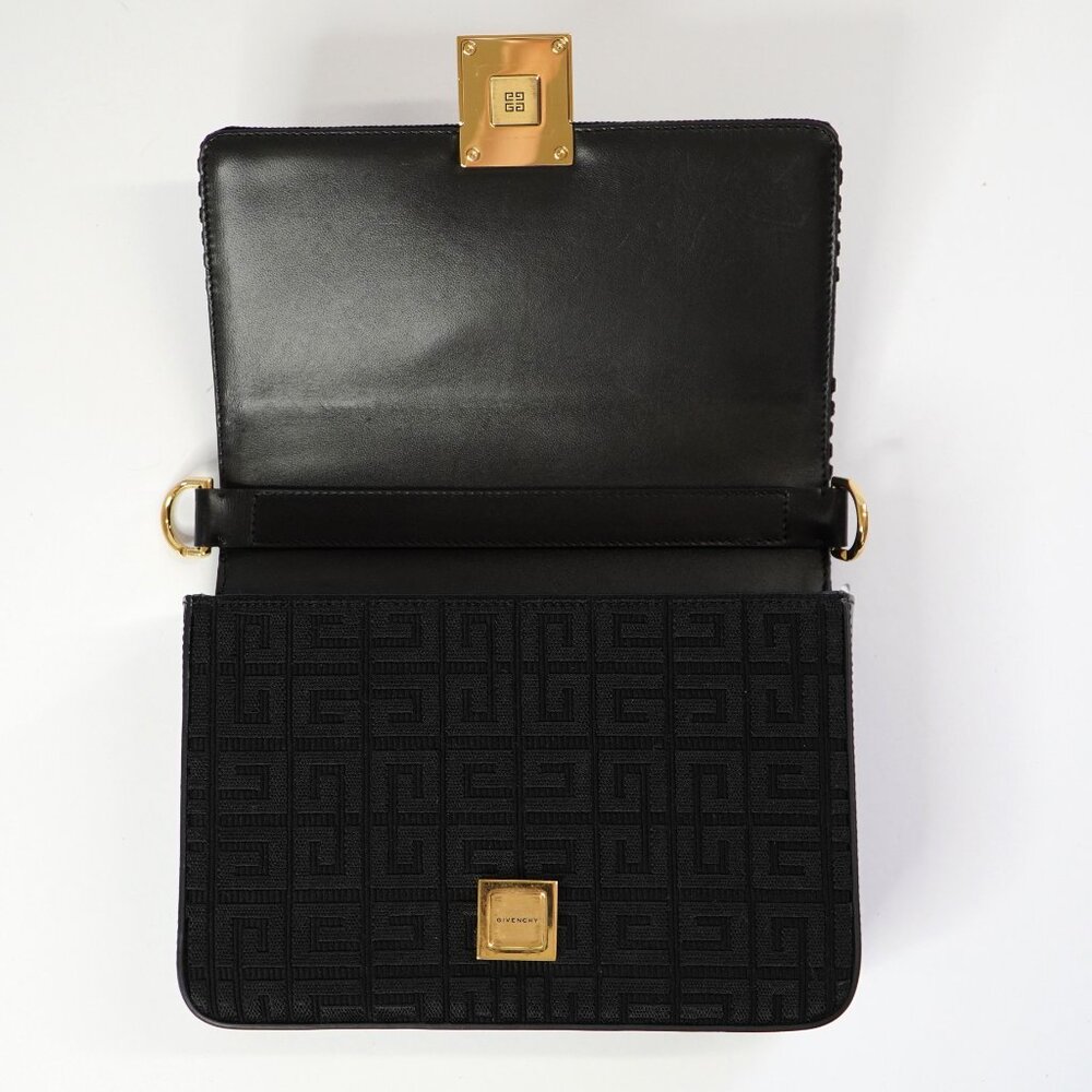 Givenchy Medium 4G Bag in 4G Embroidered Canvas with Chain - Picture 11 of 14